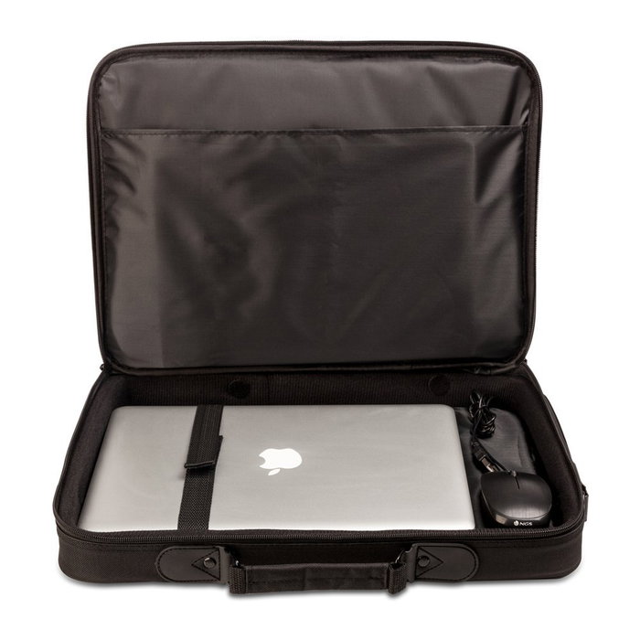 Monray BUREAUKIT Maletín para Portátil hasta 16" con Ratón Óptico 800 Dpi USB - Kit de Oficina Negro